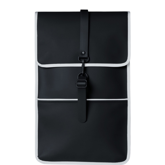 Rains Black Reflective Waterproof Backpack
